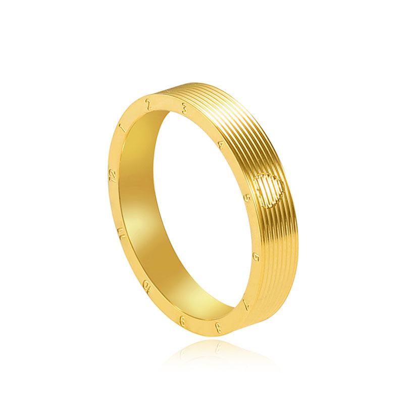 

Wedding Rings Vintage Heart Shape Clock Number 520 Couple Stainless Steel Gold Ring Accessories Jewelry 2023 WholesaleWedding