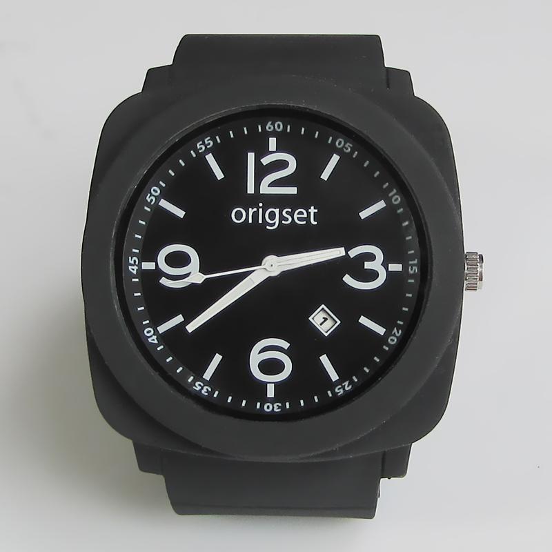 

Wristwatches Silicone Rubber Sports Men Watch Erkek Kol Saatleri Japan Movement Stainless Steel Interchange Straps, Yellow