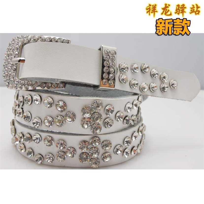 

Designer belts 2023 fashion leather diamond wide women's belt factory outlet