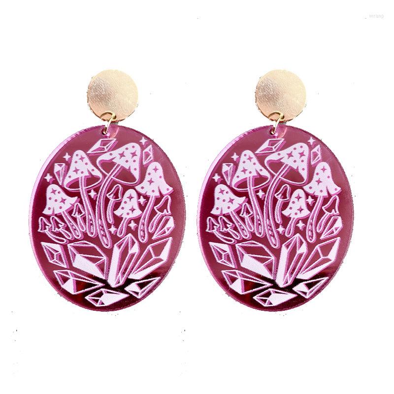

Dangle Earrings Y2K Jewelry Geometric Mushroom For Women Fashion Vintage Harajuku Cute Acrylic Charm 90s Aesthetic Gifts