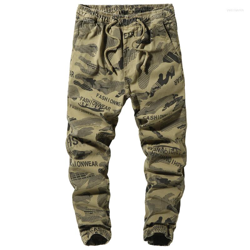 

Men's Pants 2023 Men Hip Hop Camouflage Cargo Multi-Pocket Ribbons Harem Male Streetwear Casual Joggers Sweatpants -4XL, Army green