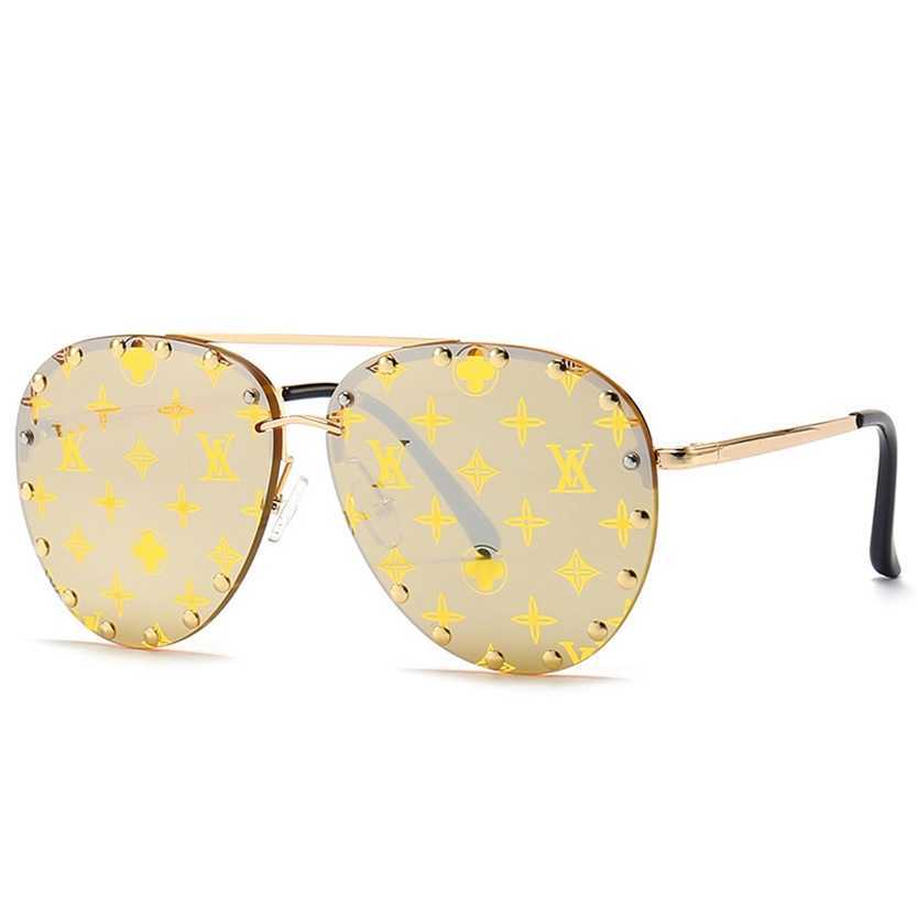 

Sunglasses 2023 new 0997 ins style women's metal sun-shading advanced mesh red sunglasses