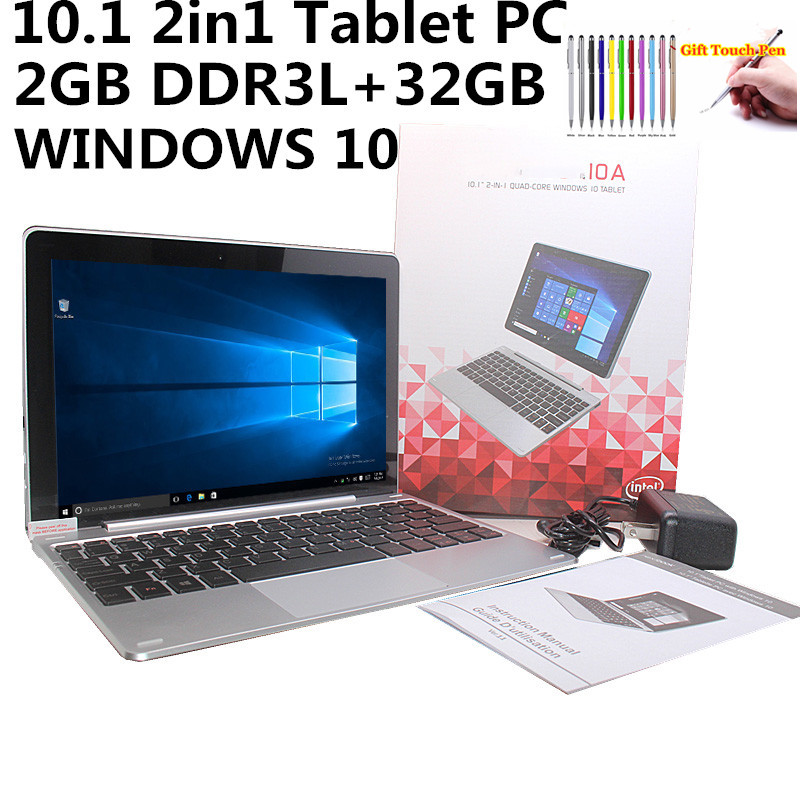

2In1 Tablet PC 10.1'' Windows 10 RAM HDMI-Compatible 10A Dual Camera Gift Docking Keyboard 1280*800 IPS, Black