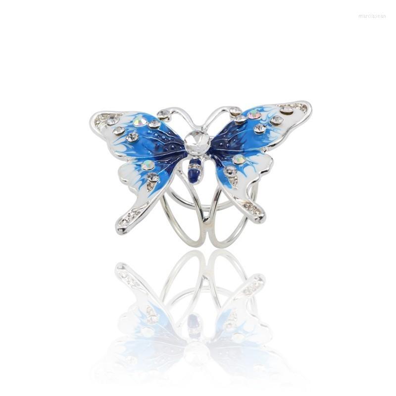 

Brooches Fashion Water Enamel Butterfly Clip Brooch Animal Scarf Buckle Charm Female Christmas Pin Jewelry Gft Drop