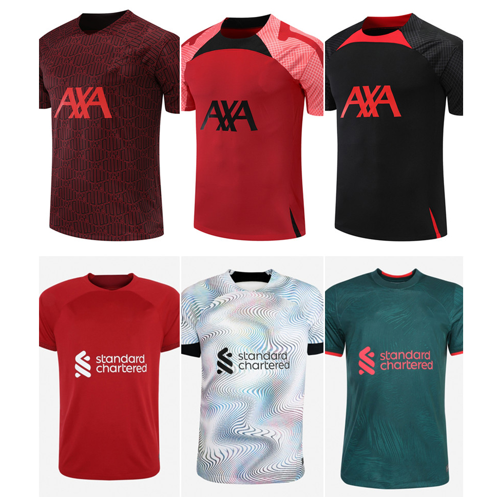 

22 23 SaLaH FIRMINO Soccer Jerseys THIAGO GAKPO Luis DIaz Football Shirt 2023 VIRGIL Diogo Jota DARWIN top quality men kids kit pre match warm up training shirt, P3