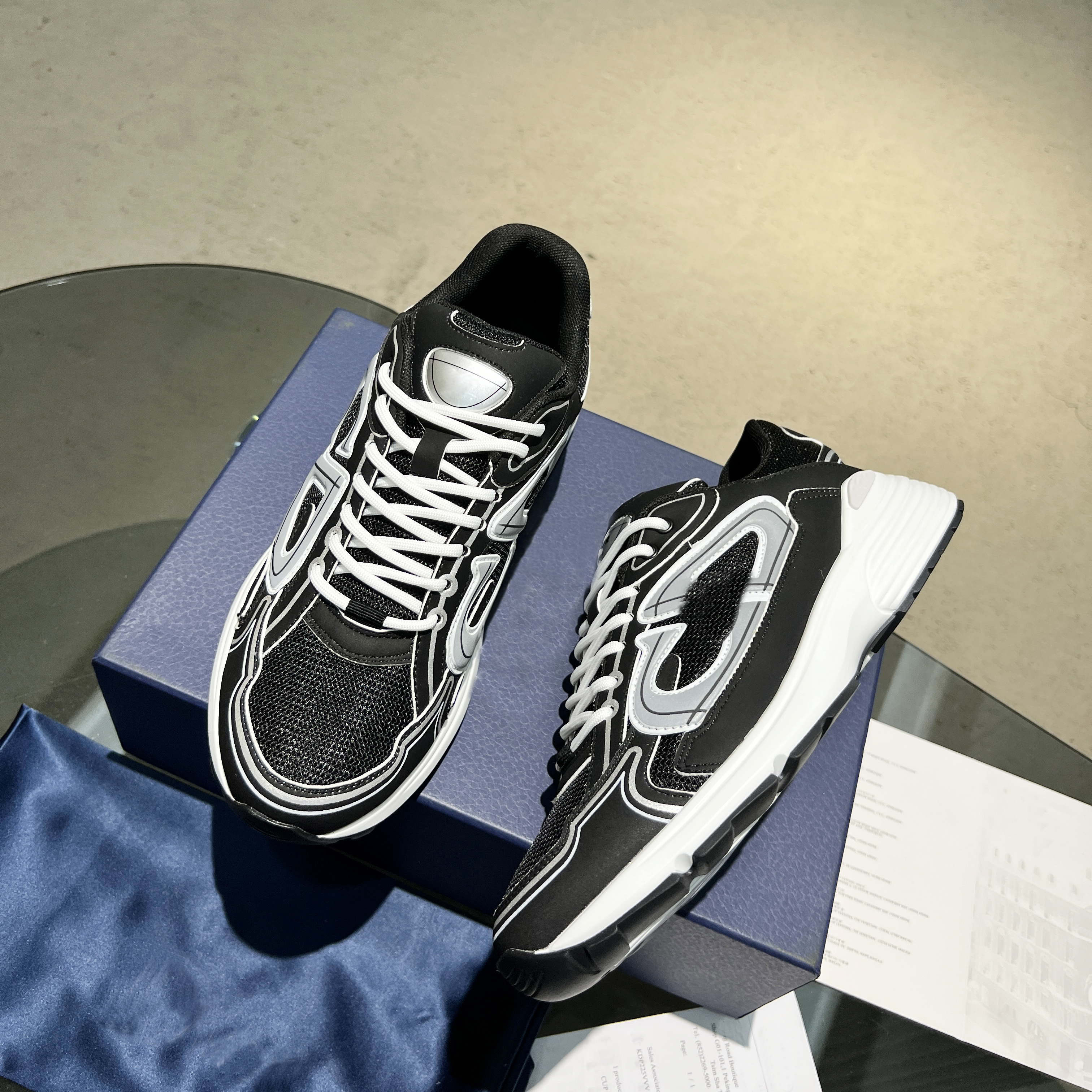 

B30 Designer Sneakers Vintage Casual Shoes Men Women Trainers Oblique Technical Leather Reflective Sneaker Suede Fabric Mesh Shoe Platform Shoess With Box