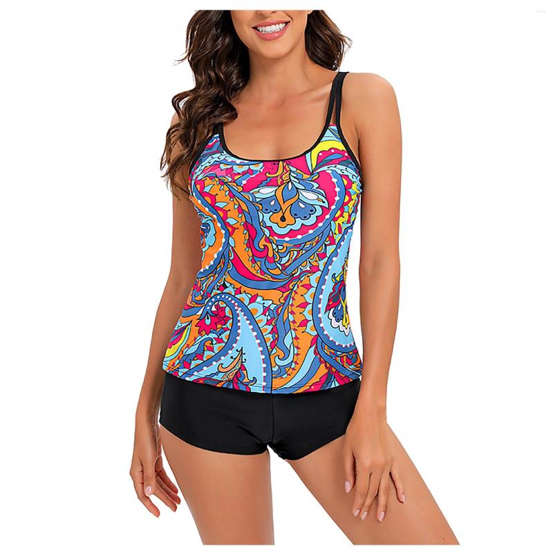 

Women's Swimwear Women Fashion Patchwork Stripe Two Pieces Bathing Suit Swimming Swimsuit Swimdress Tankini Casual Beachwear, Blue