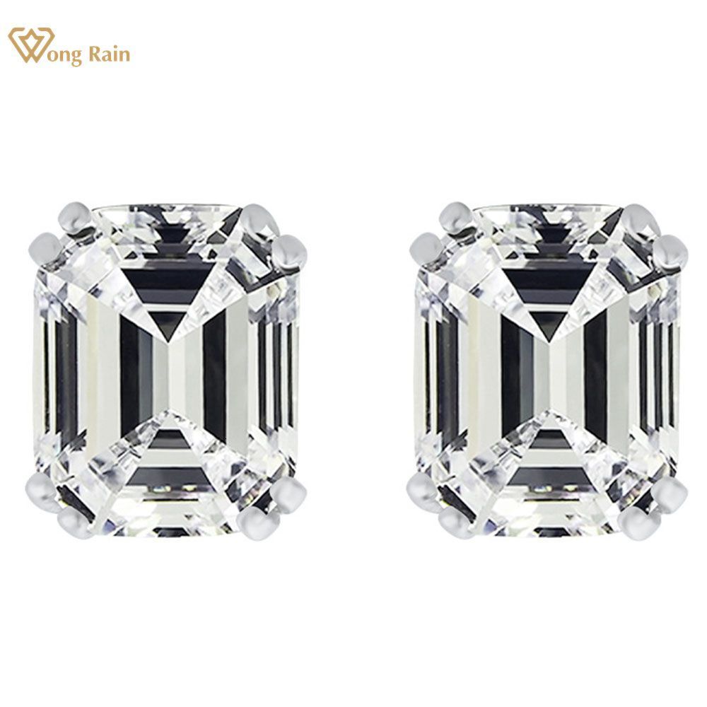 

Charm Wong Rain Classic 925 Sterling Silver Created Gemstone Diamonds Earrings Ear Studs Wedding Fine Jewelry Wholesale 230313
