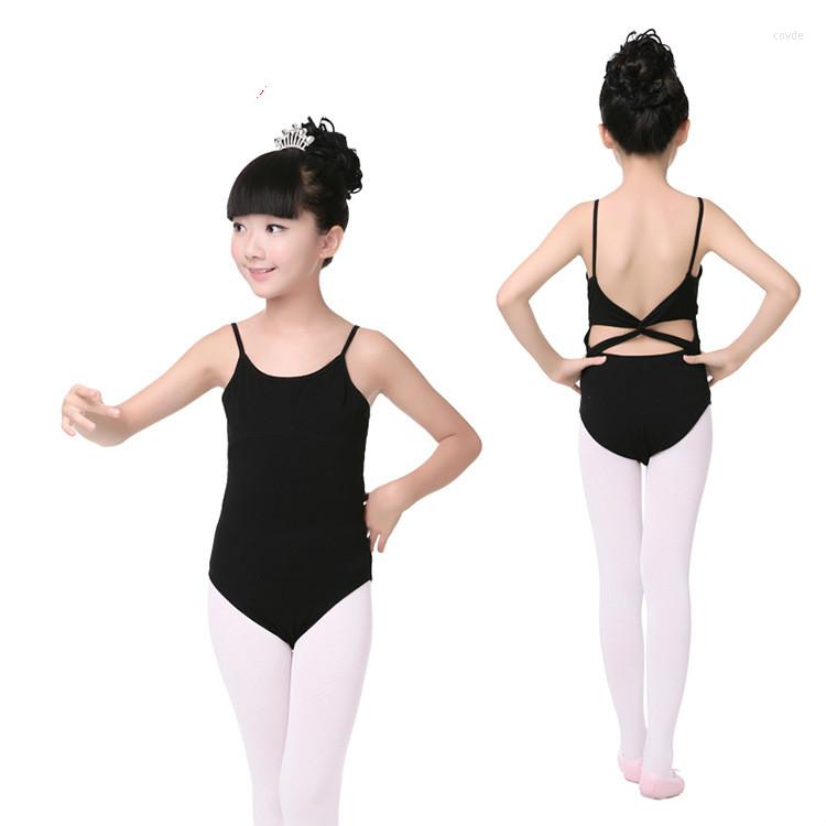 

Stage Wear Children's Ballet Leotards For Girls Ballerina Dance Costume Gymnastics Children Leotard Soft Stretchy Dress Black Pink