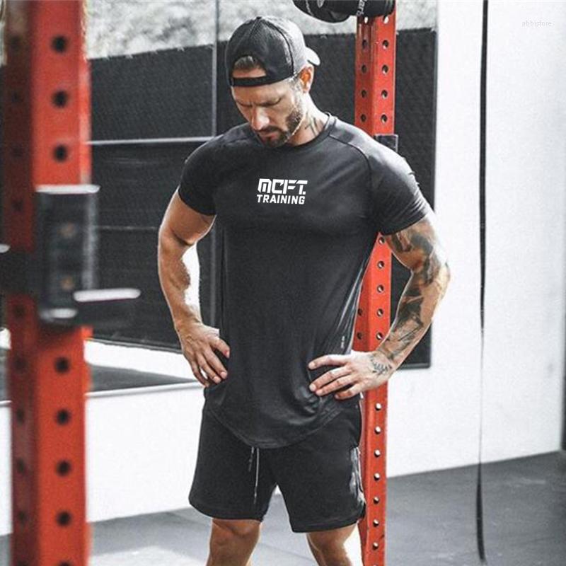 

Men's T Shirts Brand Fitness Tights Men Gym Sports Wear Shirt Mesh Casual Mens Short Sleeve Fashion Quick Dry Compression Tshirt, White