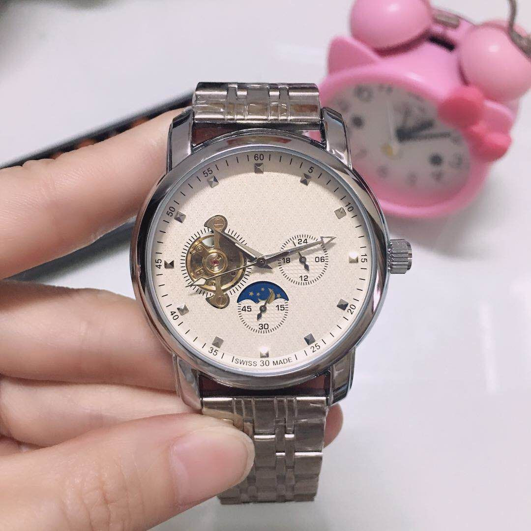 

2023 Large flywheel Five stitches Automatic mechanical watch Fashion watches Mens sport WristWatches Top luxury brand Steel belt orologio di lusso