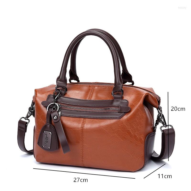 

Evening Bags YourSeason Fashion Versatile Ladies Retro Leather Elegant Women Shoulder Crossbody Bag Large Capacity Vintage Handbag, Brown