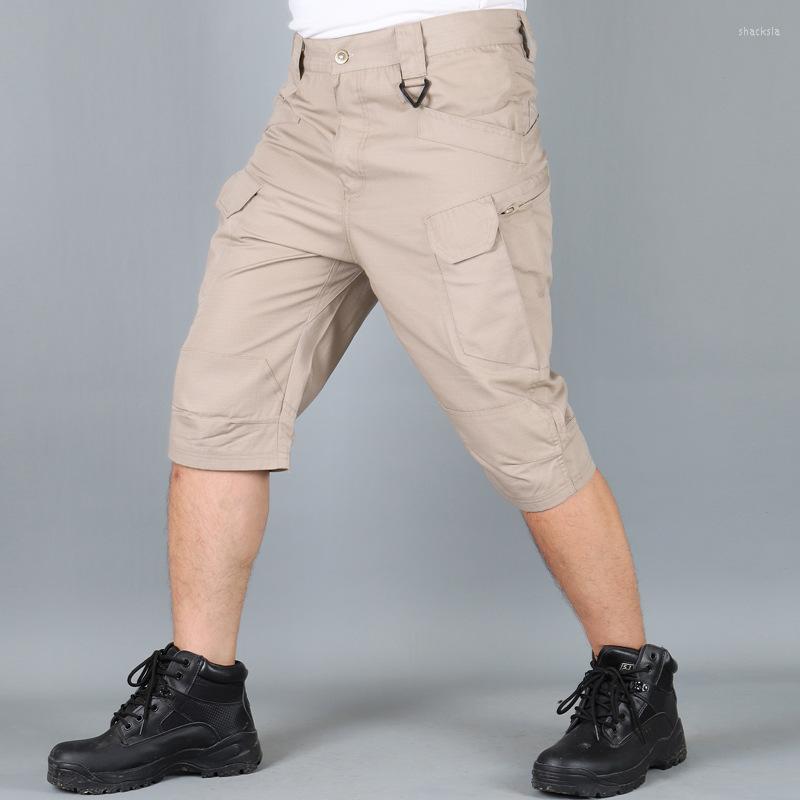 

Men's Pants Summer Casual Khaki Short Multi Pocket Cargo Trousers Men Military Tactical Clothing Jogger