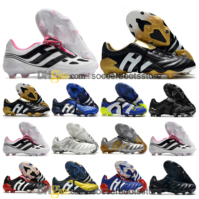 

Gift Bag Football Boots Predator Pulse FG Firm Ground Cleats Mutator Beckham Accelerator Precision Mania Soccer Shoes Tops Outdoor Trainers Botas De Futbol, Color 3