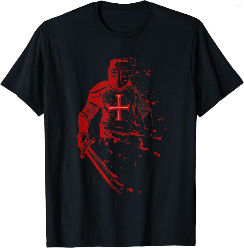 

Men's T Shirts Templar Knight Crusader Knights Men T-Shirt Short Sleeve Casual Cotton O-Neck Summer Men's Clothing, Blue