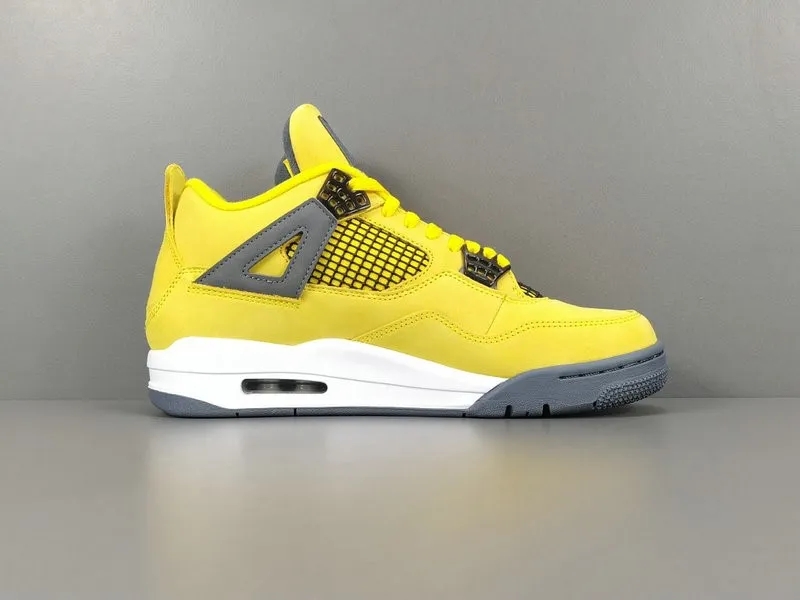 Basketball Shoes Lightning Tour Yellow Dark Blue Grey White Jumpman 4 OG Authentic Quality Designer Shoes Outdoor Sneaker Sports With Original Bo-image-849501349