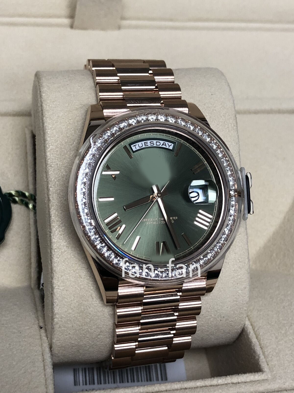 

EWF Factory rose Gold President Day Date 40 Diamond Bezel Watch (228345rbr)