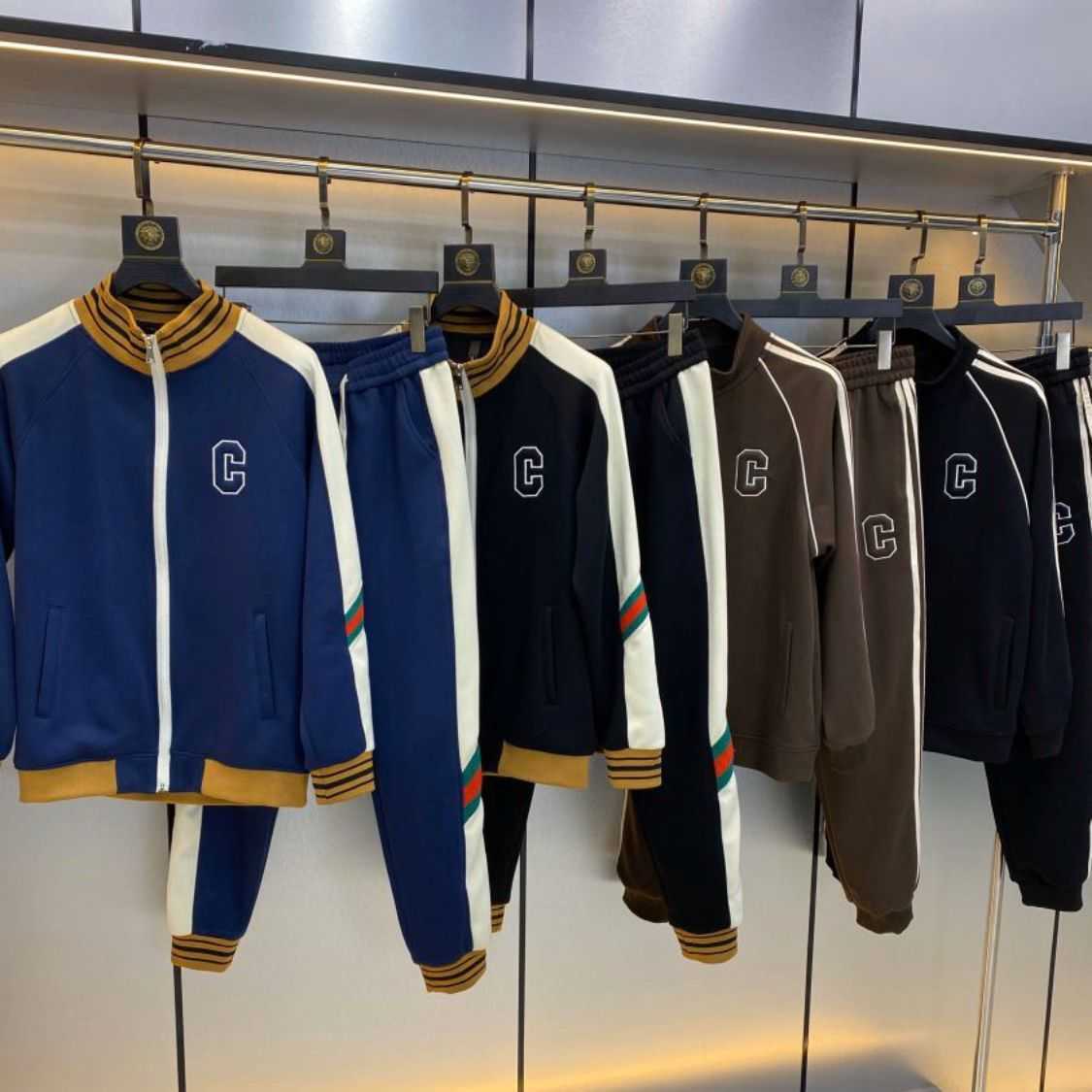 

Ce designer jacket pants suit men tracksuits zip jackets pants two-piece C embroidered mens sports suit fashion sweatshirt, Curry classic