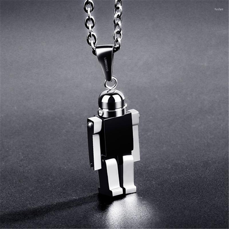 

Pendant Necklaces NHGBFT Robot Pendants Mens Stainless Steel Male Jewelry Drop