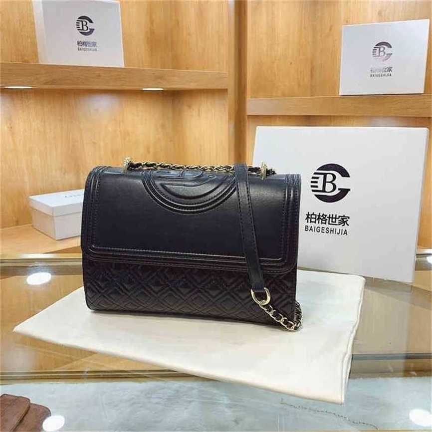 

handbag 2023 Fashion women's bag leather quality Handbag Trend Berger family spring chain broadcast Bag, Black4