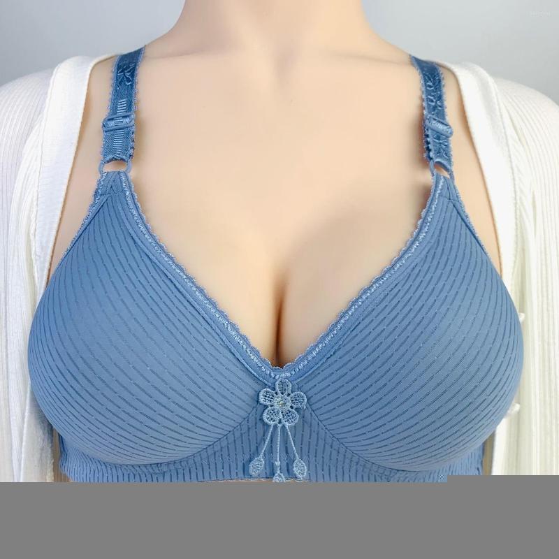 

Bras Comfortable 34-40 A/B For Women Large Size Without Rims Gathers Bralette Tops Female Breathable Ultra-thin Underwear Bra, 04