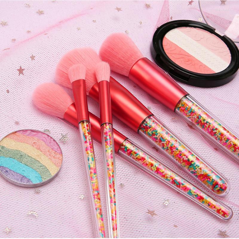 

Makeup Brushes 5pcs Professional Powder Foundation Eyeshadow Make Up Brush Set Synthetic Hair Colourful