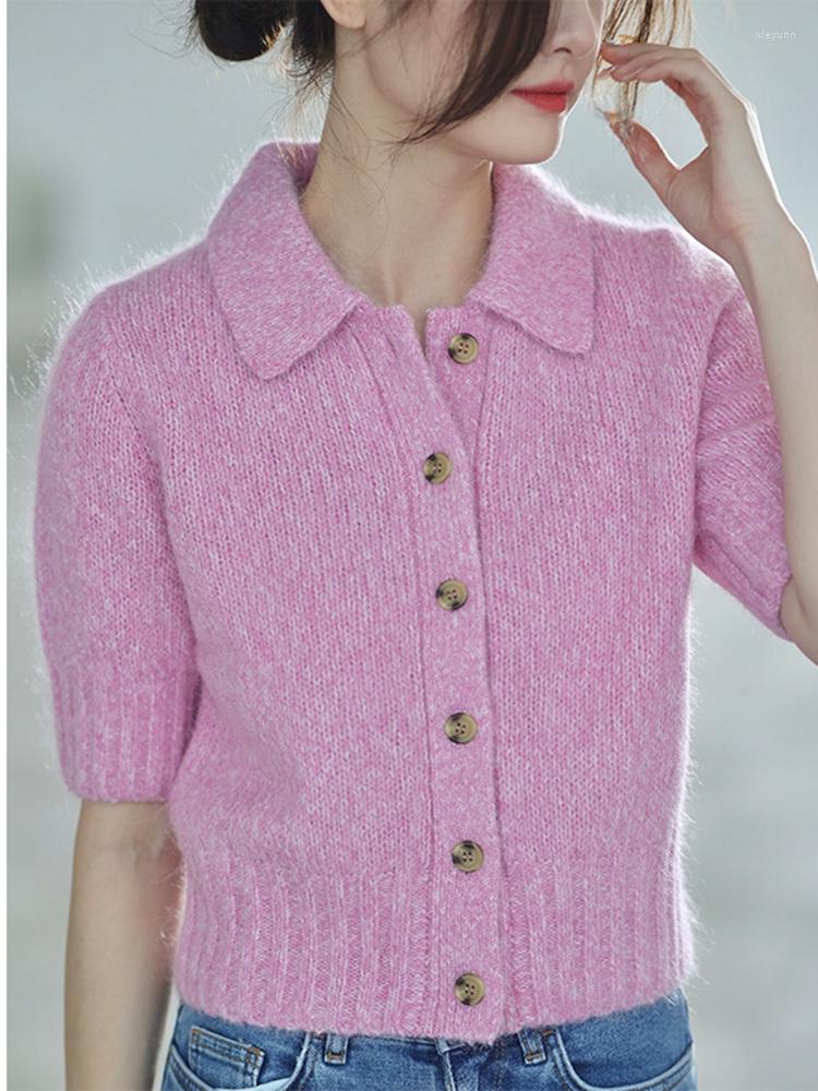 

Women's Knits Women Sweater 2023 Autumn Short Sleeve Casual Knit Wool Blend Cardigan, Blue