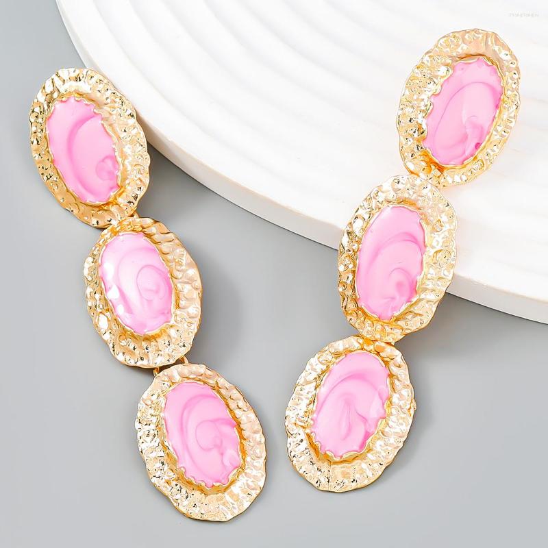 

Dangle Earrings 4 Colors Enamel Retro Statement Long For Women Exaggerated Drop Earring Ear Accessories