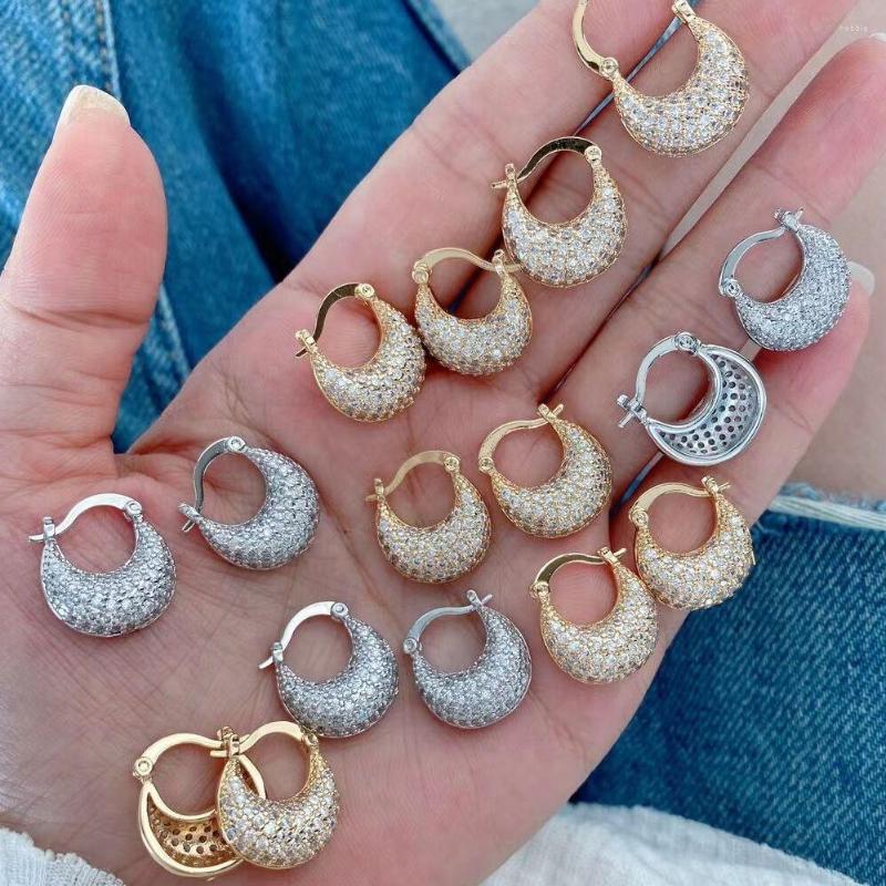 

Hoop Earrings 5Pairs Fashion Jewelry Crystal Zirconia Pave For Women Zircon Earring Luxury Gift