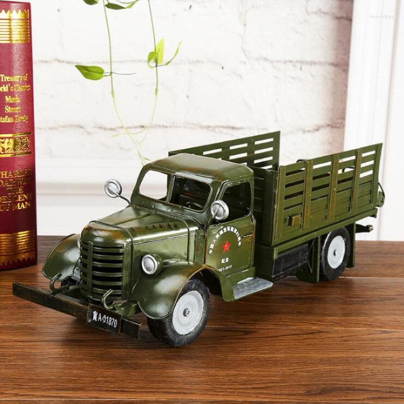 

Jewelry Pouches Vintage 3D Handmade Car Model Pick-up Decoration Military Vehicle Ornament Truck Display Automobile Automotive Artwork Iron