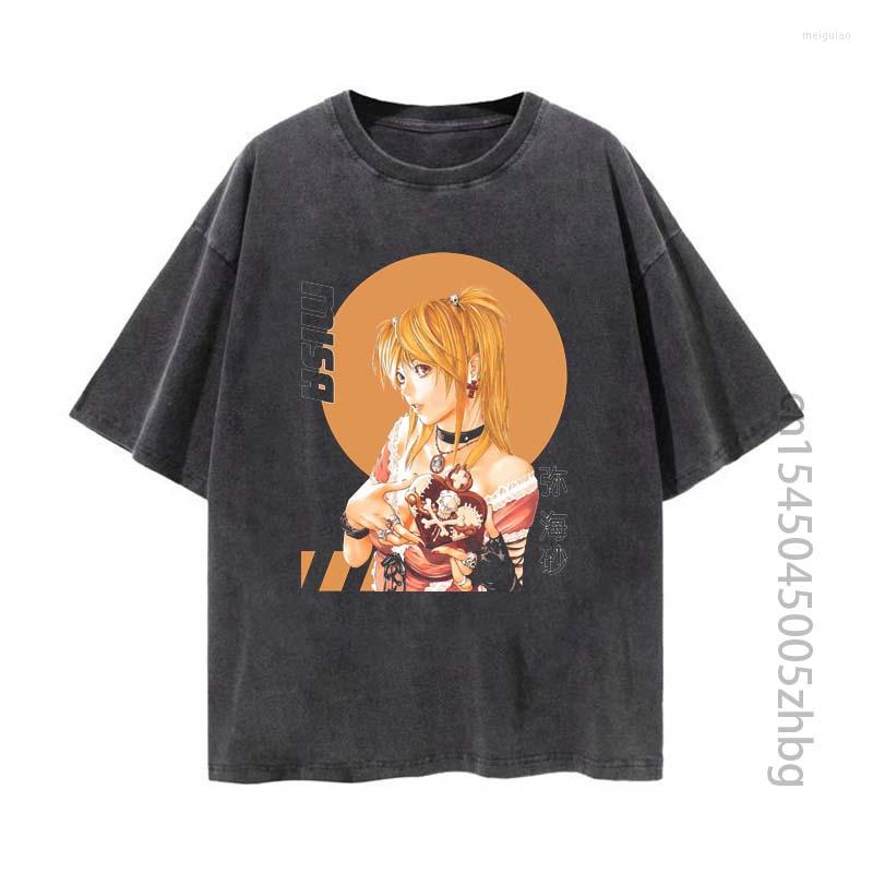 

Women' T Shirts Misa Amane Anime Woman Shirt Streetwear Harajuku Vintage Distressed Tshirt Manga Graphic Men Tops Tees, 100476