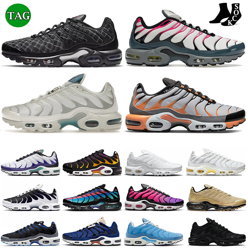 

Designer Tn Plus Men Tns Running Sports Shoes SIZE 12 Oreo Smoke Grey Triple Black ALL White Hyper Blue Womens Outdoor tnf terrascape Trainers Sneakers 36-46, D21 terrascape 40-46 white