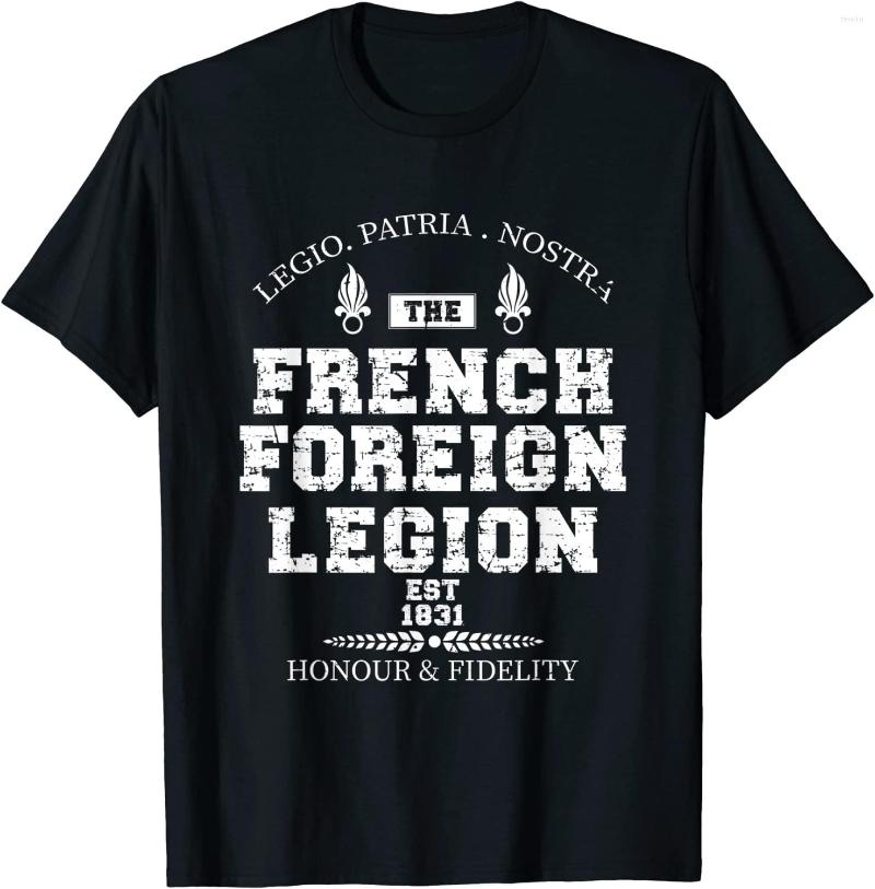 

Men' T Shirts French Military Army Etrangere Troop Men T-Shirt Short Sleeve Casual Cotton O-Neck Summer TShirt, Black