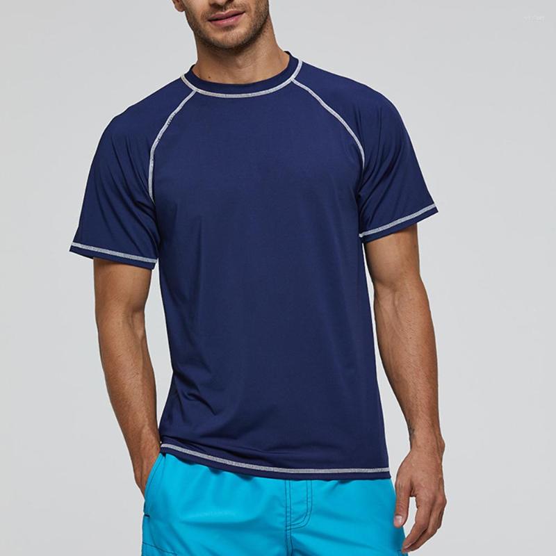 

Women's Swimwear Men's Sports Sunscreen T-Shirt Beachwear Quick Dry Snorkeling Water Surfing Sailing Swimming Top 2023, Navy blue