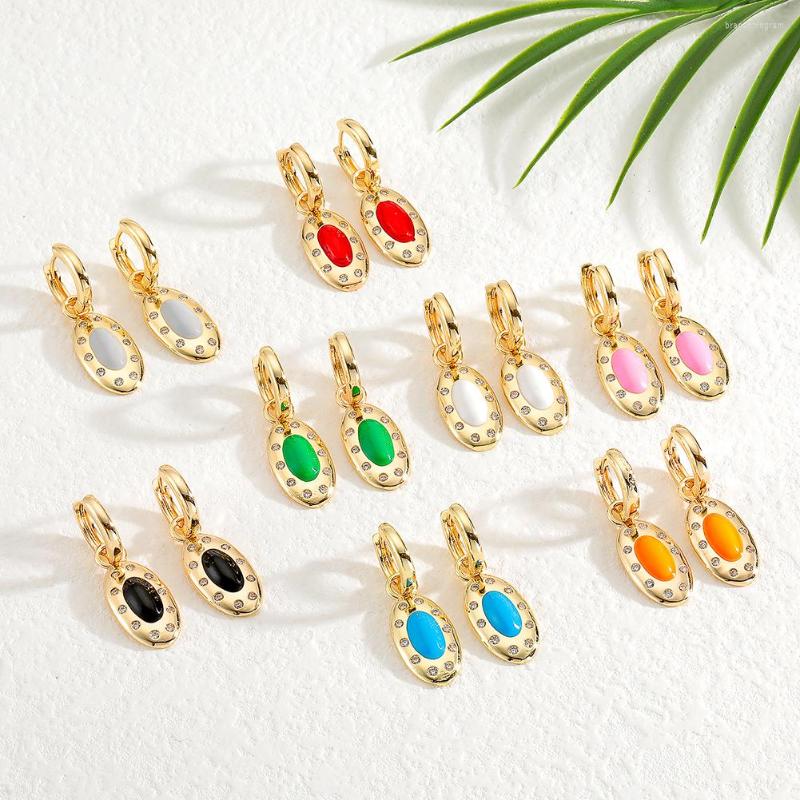 

Hoop Earrings Bohemian Women's Simple And Versatile Enamel Hip Hop Exaggerated Party Holiday Gifts