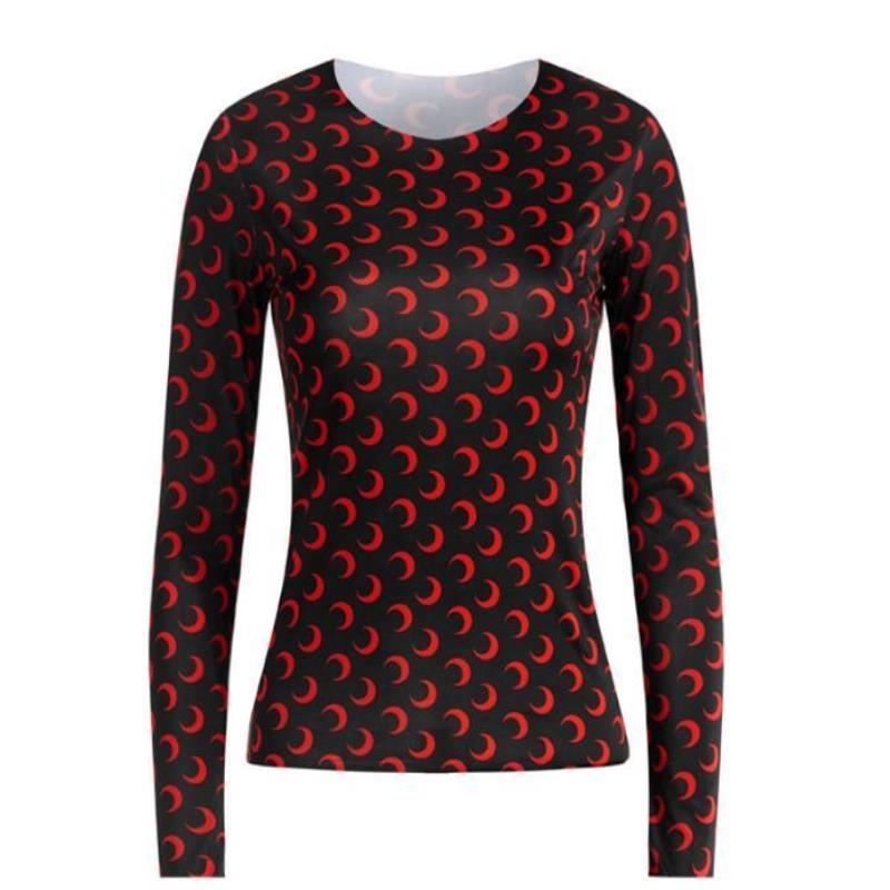 

T Shirts Women's T-Shirt Bottoming T Shirt Women Loog Sleeve High Quality Sell Half Moon Tights Top Tees Girl Shi Eaktf