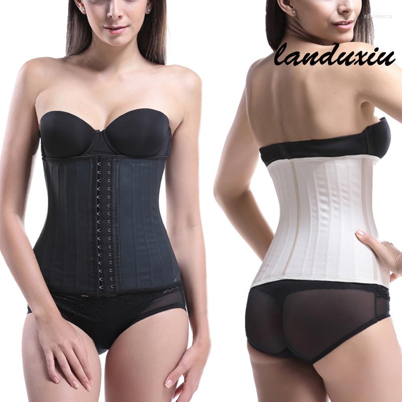 

Women's Shapers Latex Waist Trainer Corset Belly Slim Belt Body Shaper Modeling Strap 25 Steel Boned Cincher Landuxiu