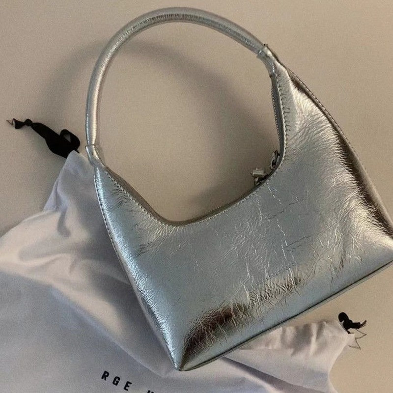 

Evening Bags Richme Fashion Y2k Handbags for Women Trendy Korean Style Individuality Silver Ladies Shoulder Bag Casual Sac A Main Femme 230313, Beige