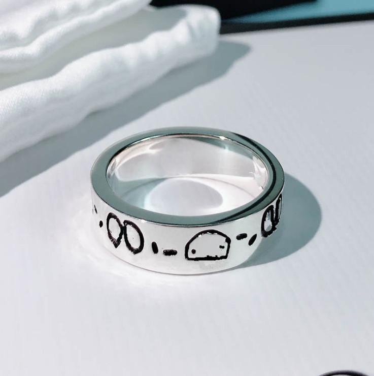 

designers Band Ring Skull Stainless Steel Classic Women Couple Party Wedding Jewelry Men Punk Rings Size 5-11 with box