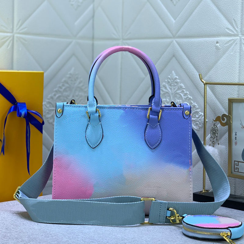 

Premium Handbag Classic vintage color leather Underarm Bag Large capacity women's viutonity messenger bag Fashion Handbags 25-41cm, Blue