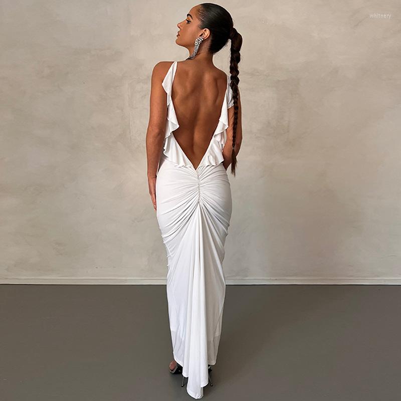 

Casual Dresses Women' Dress 2023 Summer Sexy Hollow Out Backless Slim Bag Hip Sling, Black