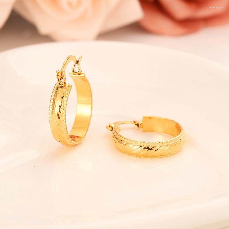 

Hoop Earrings Classic Round For Women Top Quality Gold Color Arab African Jewelry