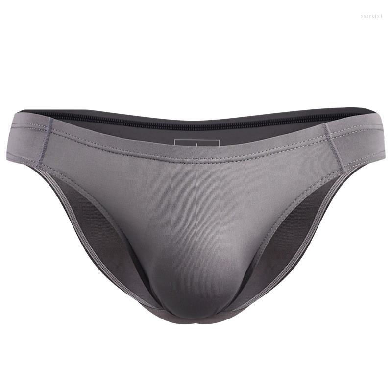

Underpants Sexy Underwear Men's Briefs Shorts Bikini Slip Homme Ice Silk Panties Man Solid Breathable Pouch Cueca Calzoncillos, White