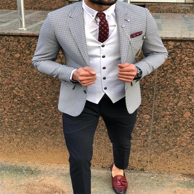 

Men's Suits Handsome Men 3 Pieces Custom Made Wedding Lapel High Quality Fashion Formal Mens Business Suit (Coat Pants Vest ), Picture shown