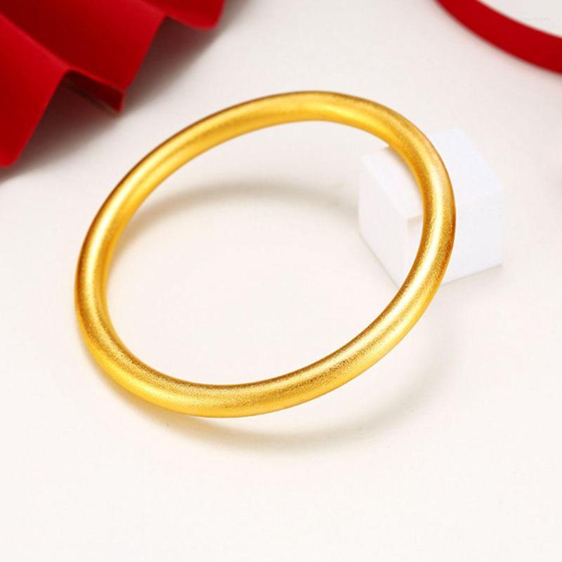 

Bangle Plain Simple Style Classic Yellow Gold Filled Heavy Solid Womens Bracelet Wedding Party Gift