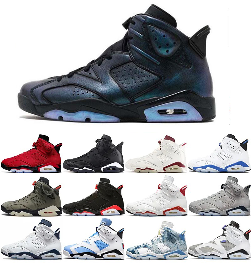 

High Quality Jumpman 6 VI Basketball Shoes 3M Reflector Chameleon Mens Trainers Jumpman 6s Sports Sneakers Size 40-47, Mint 36-47