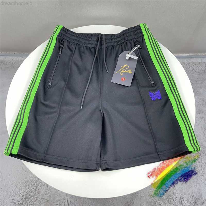 

Needles Shorts Men Women High Street Nylon Needles Mesh Shorts Leg Butterfly AWGE Track Breeches 0313