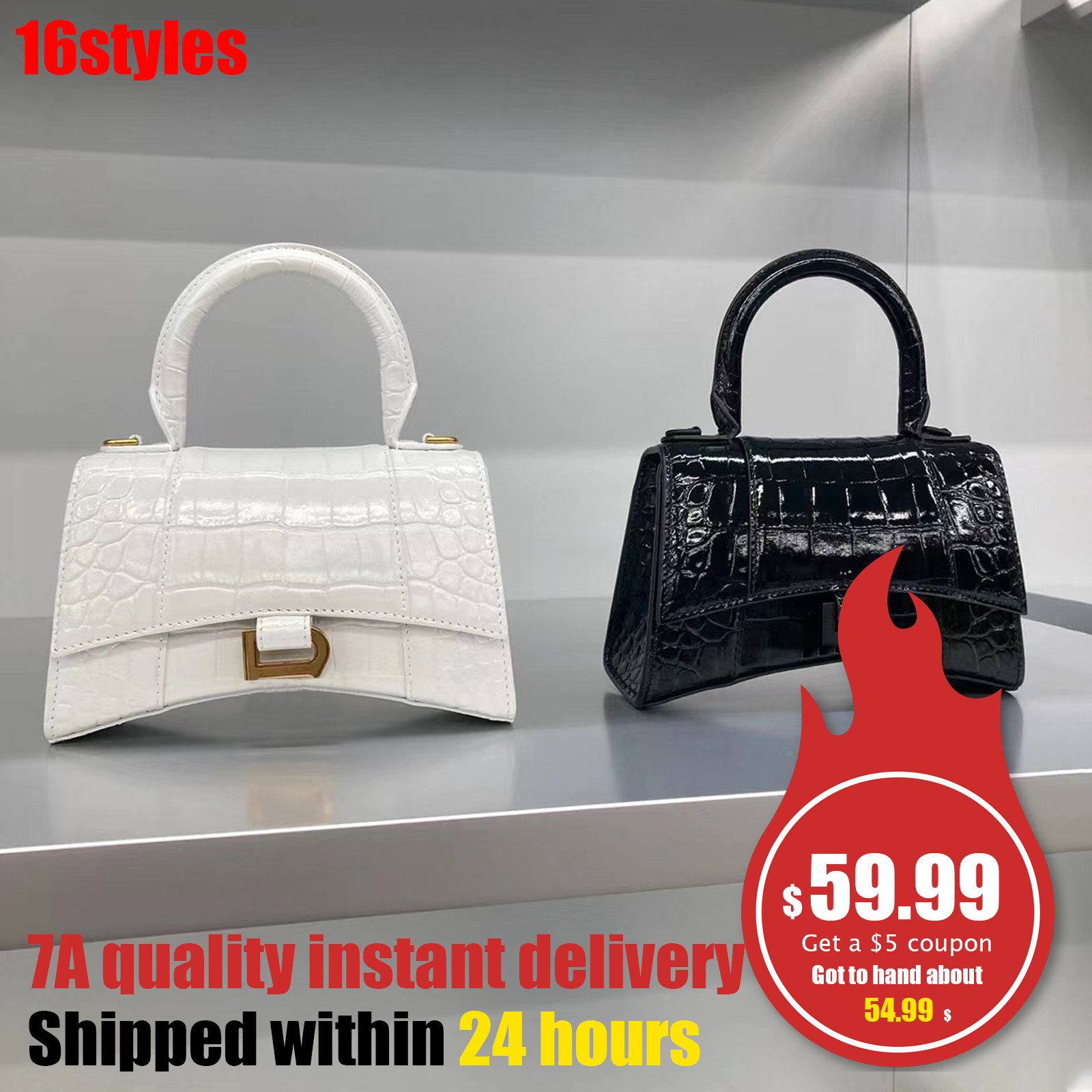 

fashion Classic hourglass shoulder Bags clutch Crocodile skin Cross Body Evening Women's mens totes Luxury lady Genuine leather bag Designer handbag Metal B logo, Sky blue-sky blue l0g0