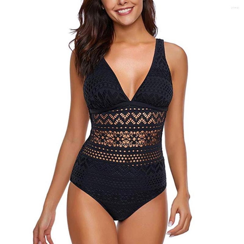 

Women's Swimwear Sexy One Piece Women 2023 Monokini Bathing Suit Bodysuit V-neck Swimsuit Brazilian Beach Female Swimming, Black