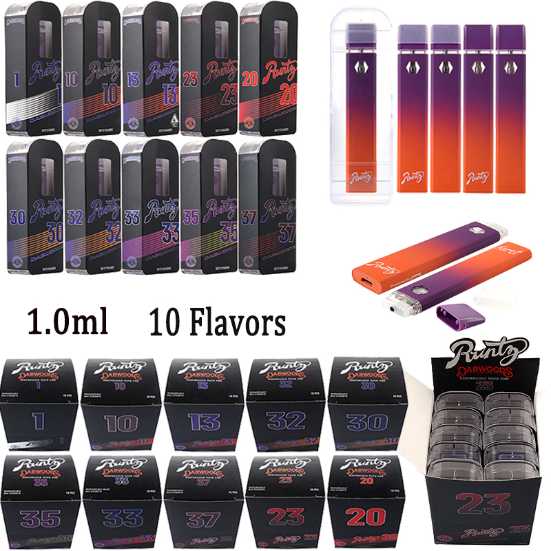 

Dabwoods X Runtz Runty Rechargeable E Cigarettes 10 Flavors Disposable Vape Pens 1.0ml Empty Device 280mah Disposables